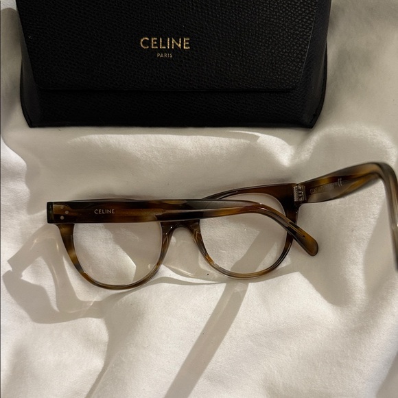 Celine Brown Ombré Tortoise Eyeglasses with Black Case - Picture 4 of 7